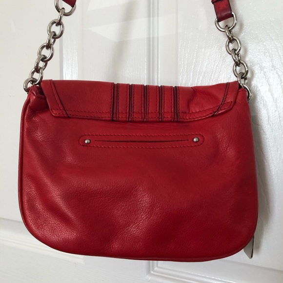 ❤️B. MAKOWSKY Genuine Leather Red Crossbody Bag.❤️ - Picture 3 of 9